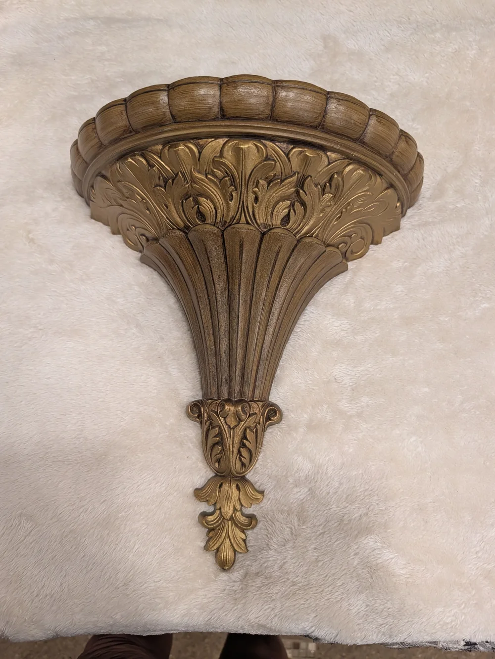 Homco Gold Ornamental Wall Shelf Accent